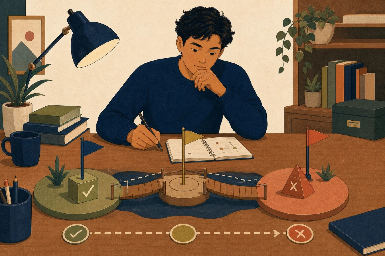 A student-centered editorial illustration representing Test the Expected, the Boundary, and the Invalid.