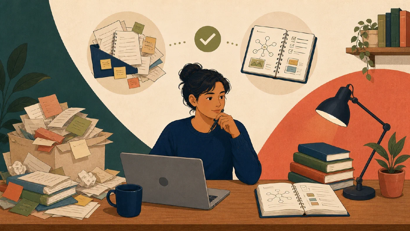 A student-centered editorial illustration representing When Notion Is the Better Tool.